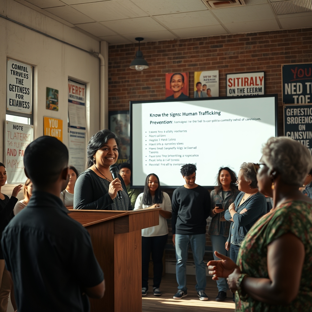 Invisible Threads: How Empowerment Through Education and Community Advocacy Weave Human Trafficking Prevention
